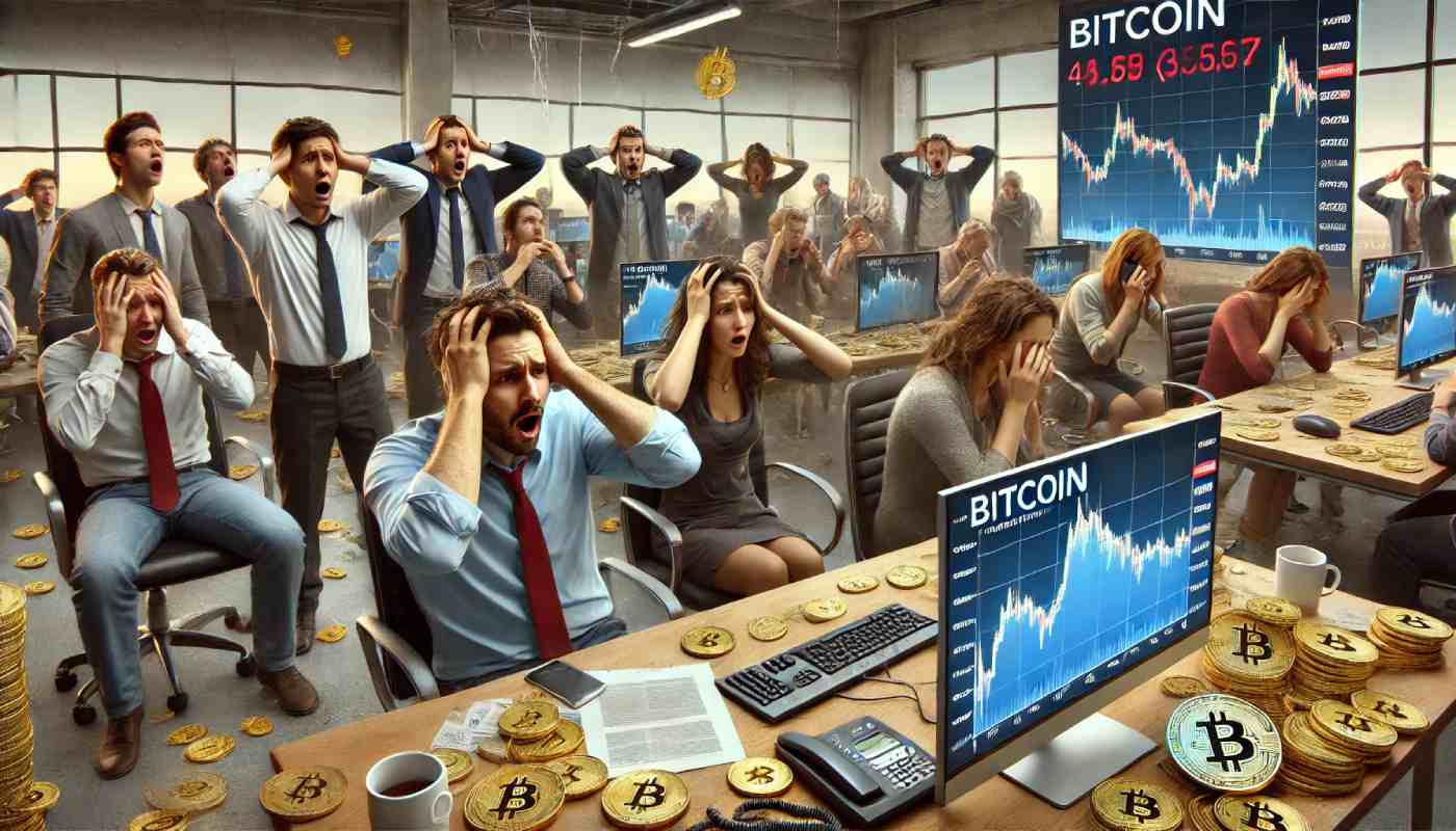 Inwestujący w Bitcoin w panice! Tak bardzo nie bali się od początku tamtego roku