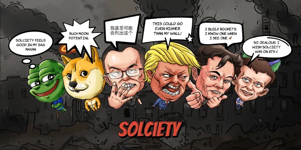 Moneta memowa PolitiFi „Solciety” pobije rekordy wraz z ogłoszeniem ICO SOL 