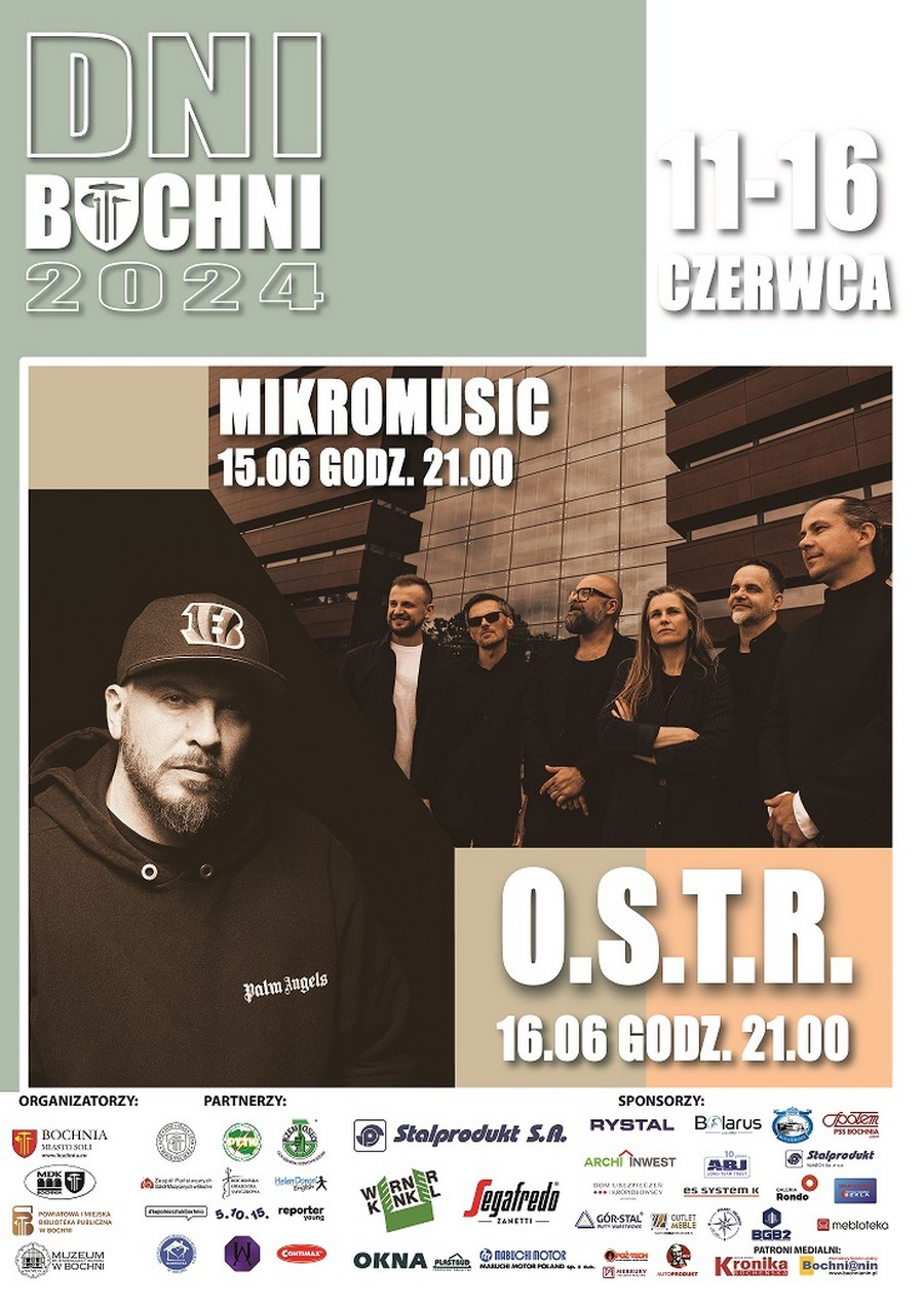 Dni Bochni 2024. Gwiazdami Mikromusic oraz O.S.T.R. – PEŁNY PROGRAM