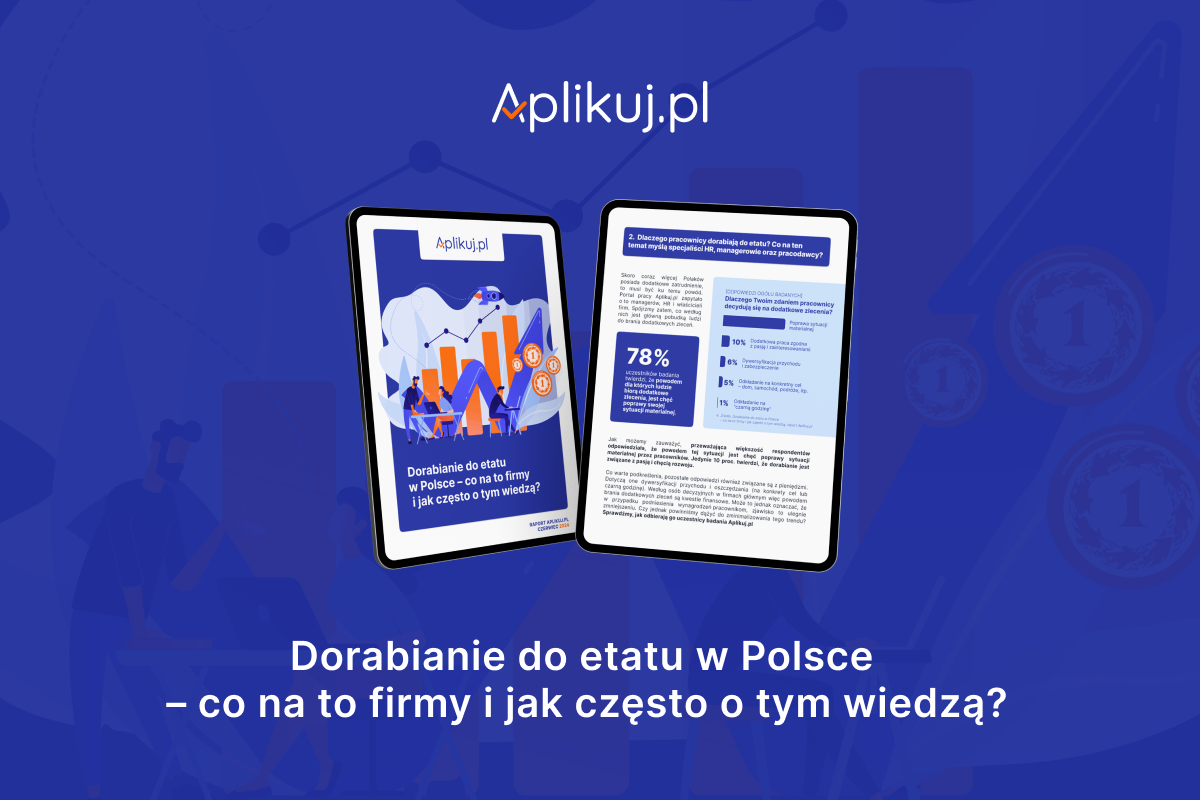 Dorabianie do etatu w Polsce – co na to firmy i jak często o tym wiedzą? Raport Aplikuj.pl