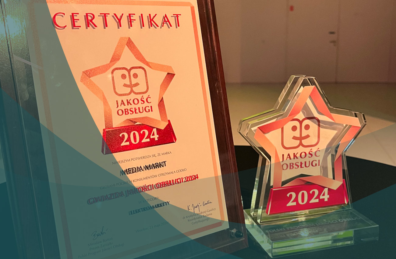 MediaMarkt z Gwiazdą Jakości Obsługi 2024